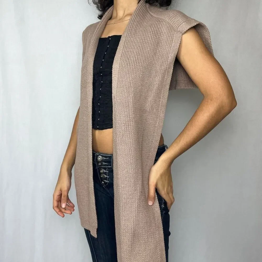Lulus Women's Tan and Cream Scarf-wraps